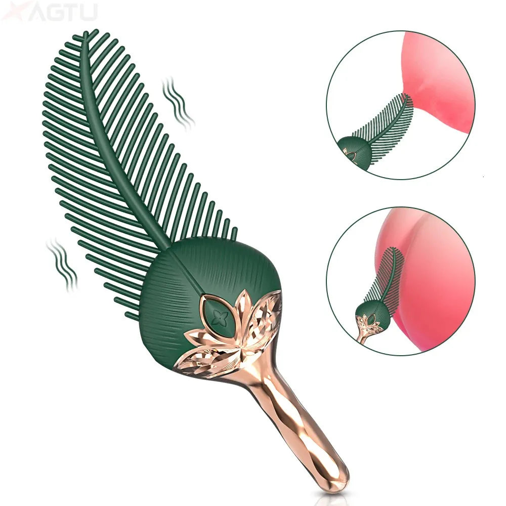 Feather V#br#tor Clitoris N?pple V!br%tor for Women Nipple Clit Stimulator Pleasure Feather Clitoral Massage for Beginners Female Stimul#tion Ad#lt S!x Toy