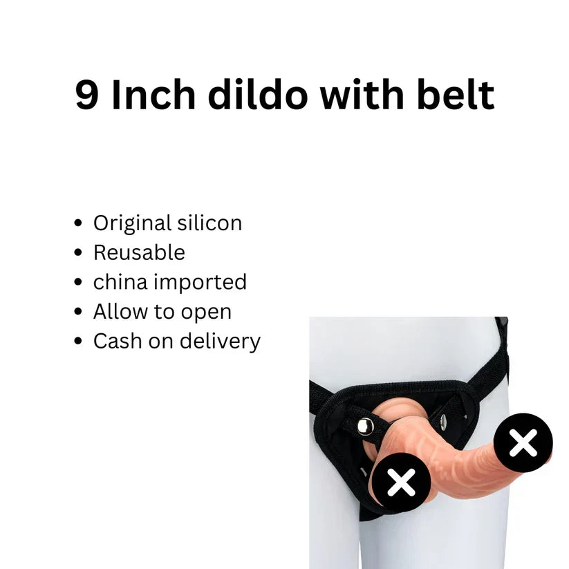 9 Inch Dildo with Belt