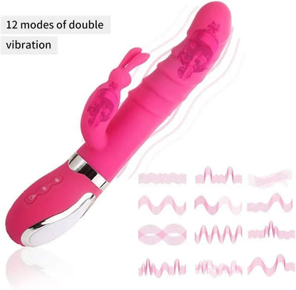 12 Powerful Modes Adult Toys Handheld Toys Realistic Thrusting Massage Vibrating Tool for Women Waterproof Rechargeable Bullet Tools Game