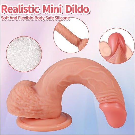 Sex Toys Dildo Realistic Silicone Dildo, Safety Material for Clitoral Vagina and Anal Stimulation with Strong Suction Cups, Sex Adult Toys for Women and Couple