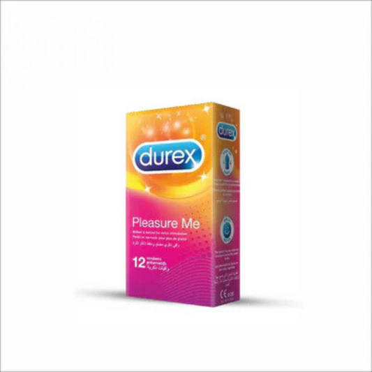 Durex Pleasure Me Ribbed and Dotted Regular Fit Condoms -12pcs