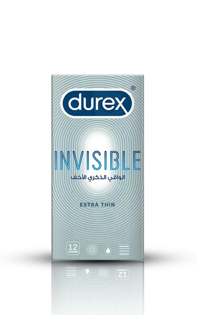 Durex Invisible Ultimate Close Fit Condom, 12-Pack