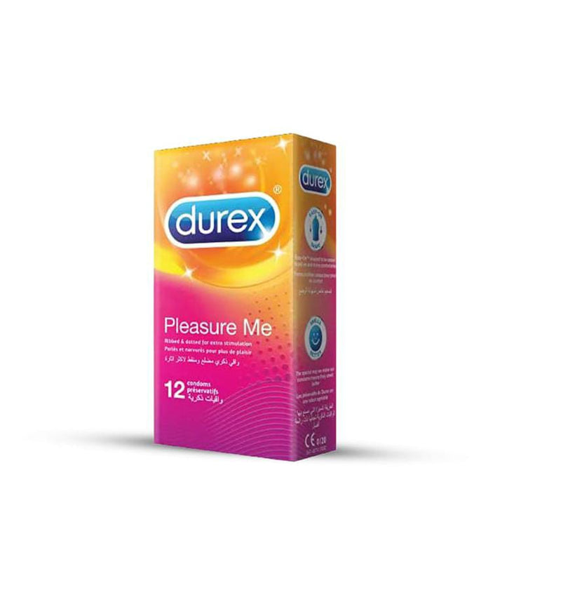 Durex Pleasure Me Ribbed and Dotted Regular Fit Condoms -12pcs