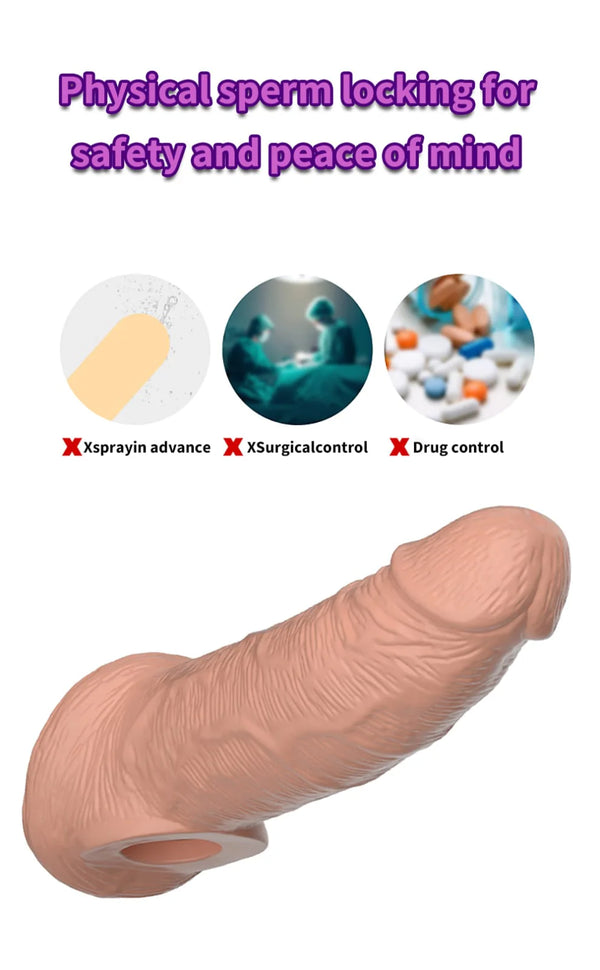 Threaded mace Condom Male Condom Adult Lock ()